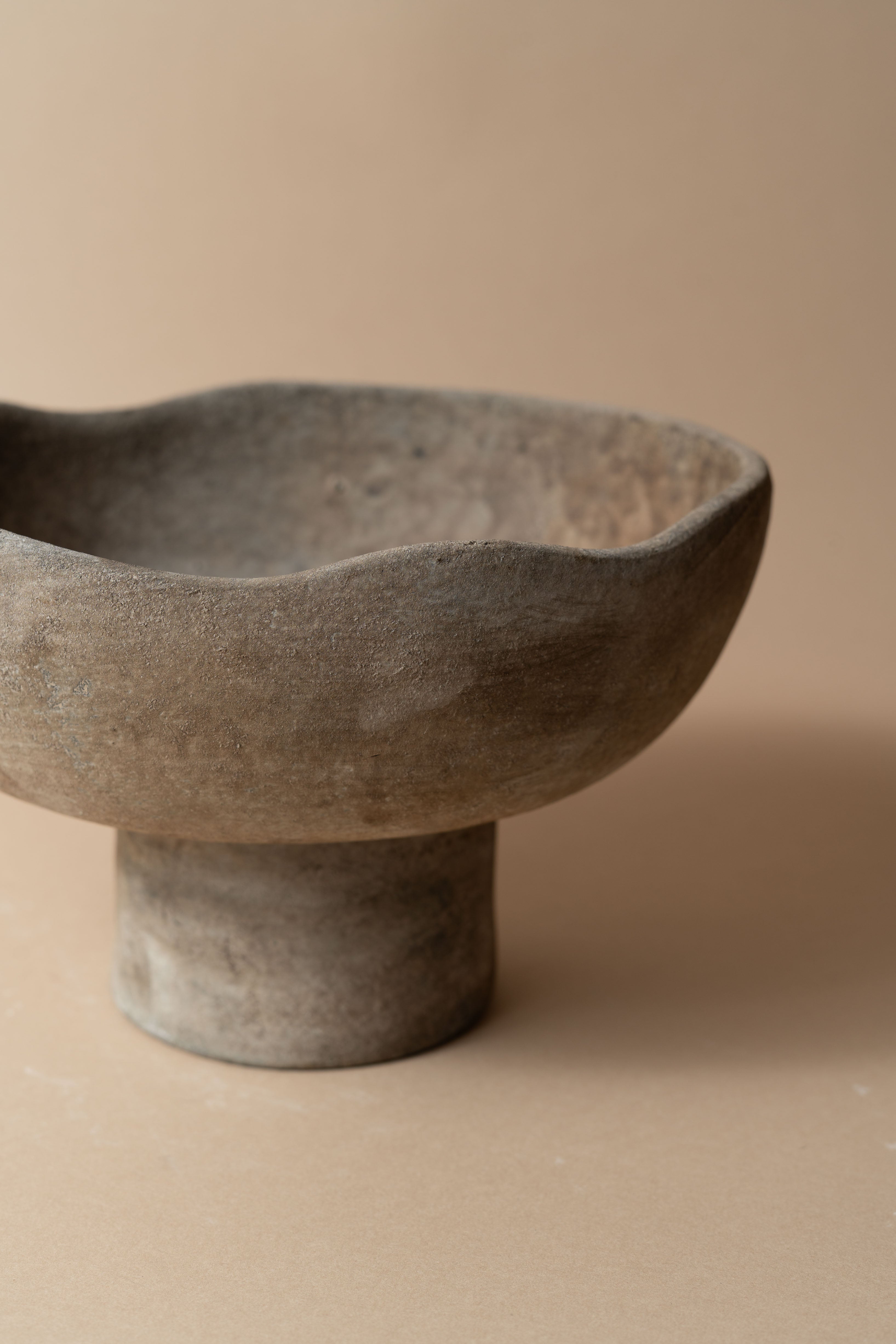 terracotta bowl with rounded walls