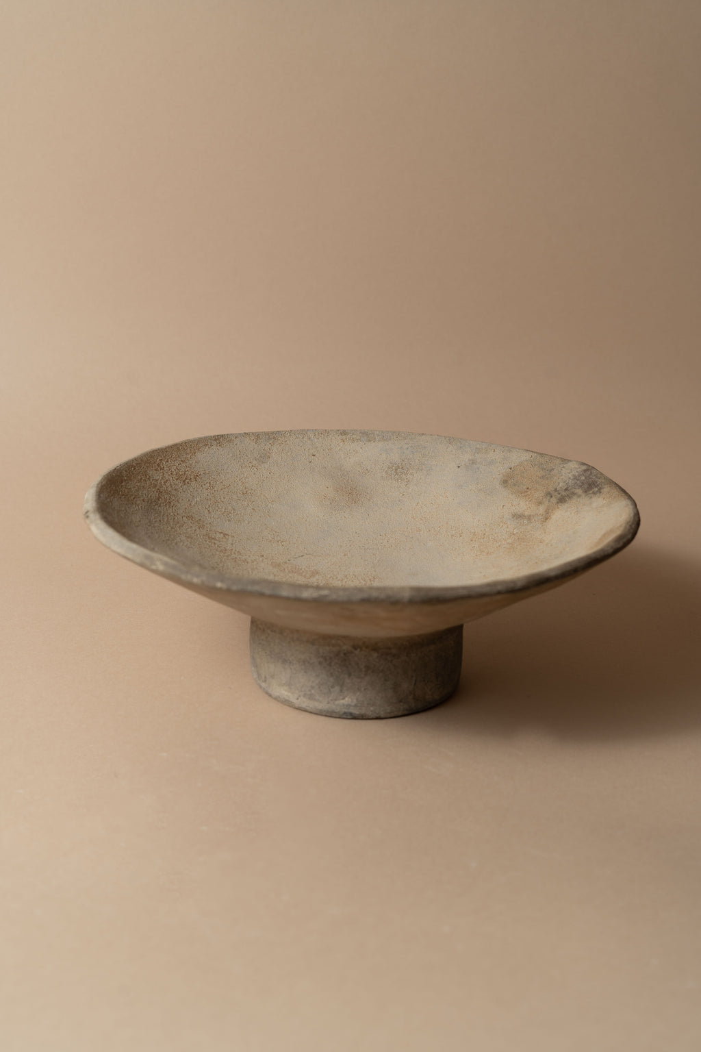 terracotta low pedestal bowl