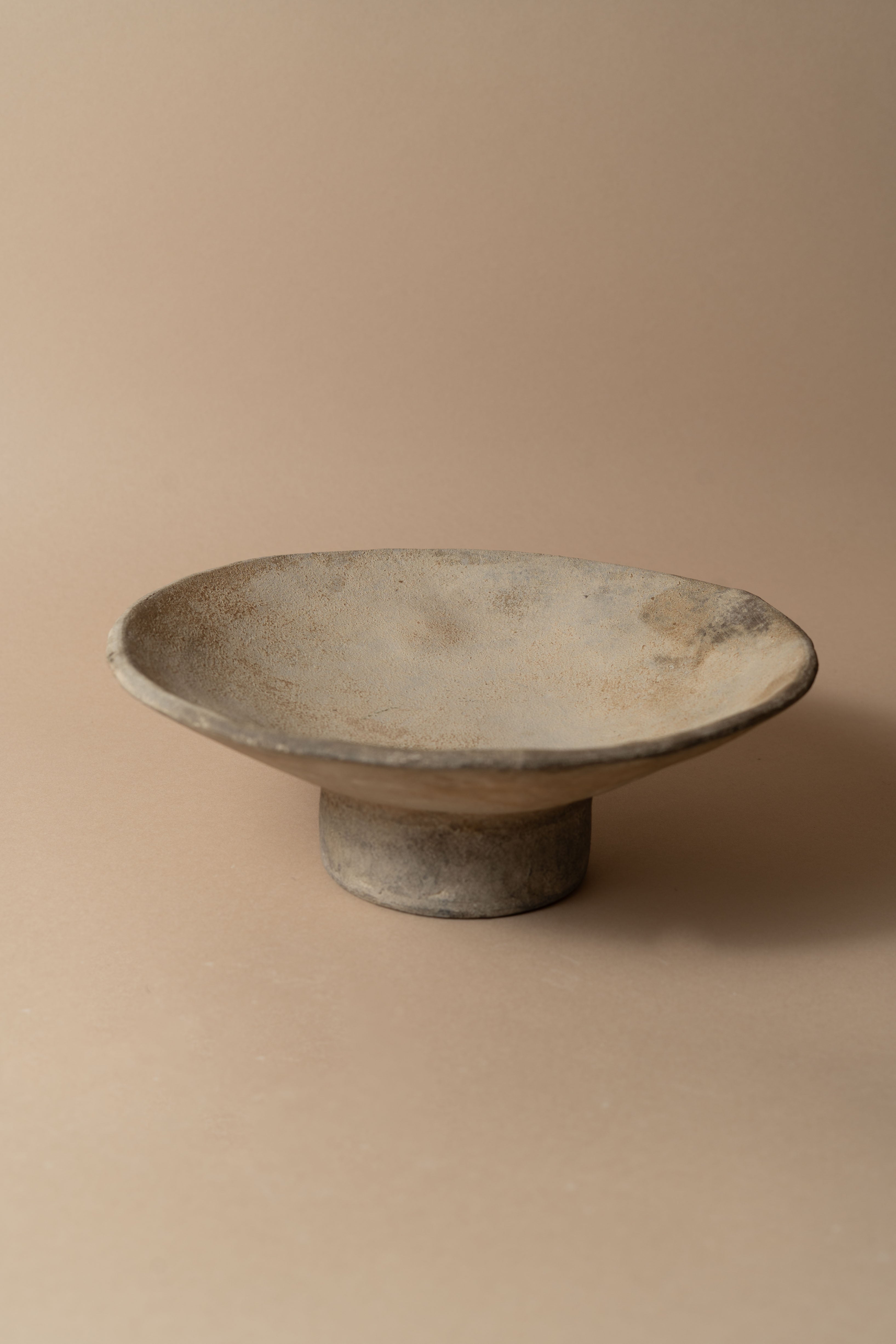 terracotta low pedestal bowl