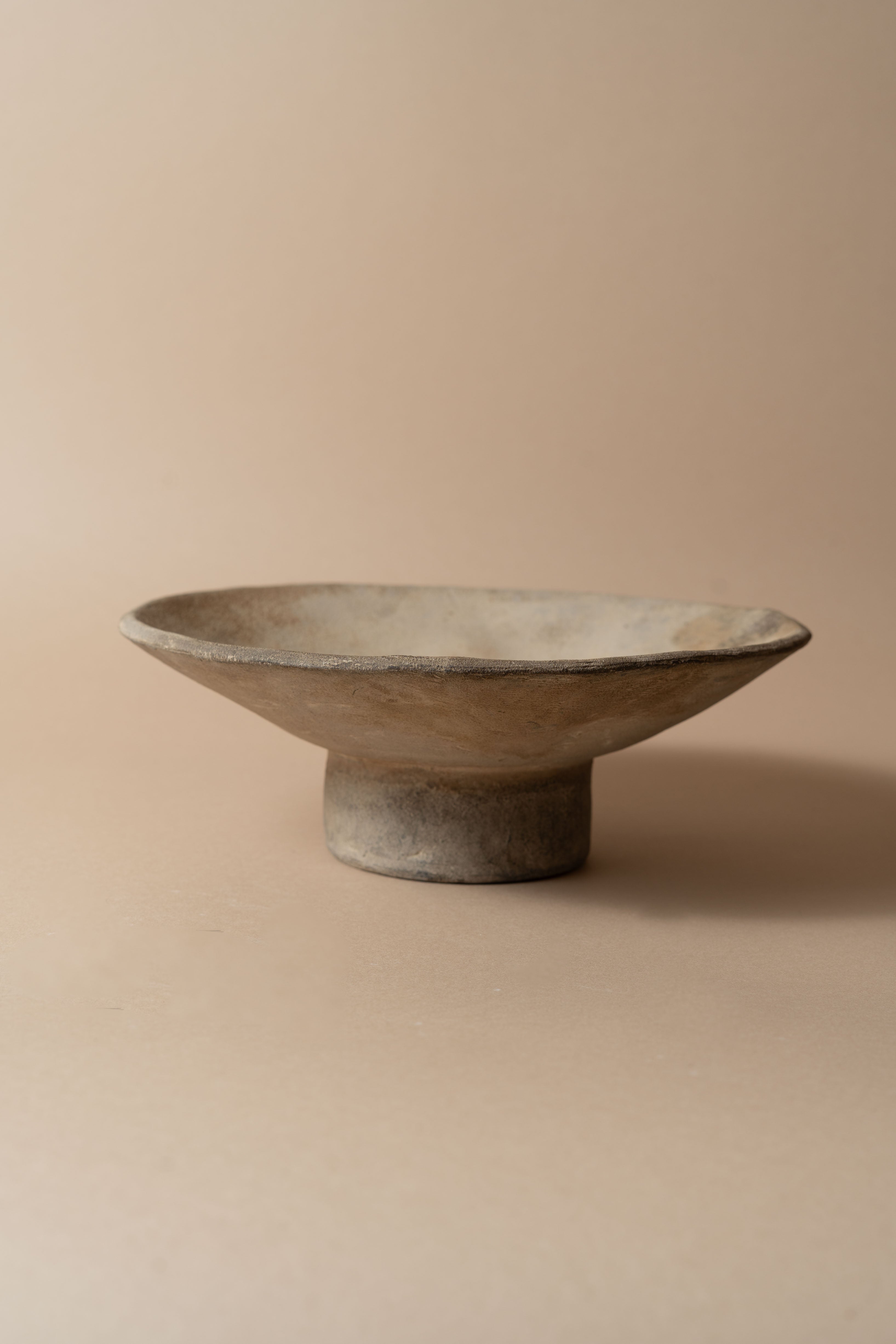 terracotta low pedestal bowl