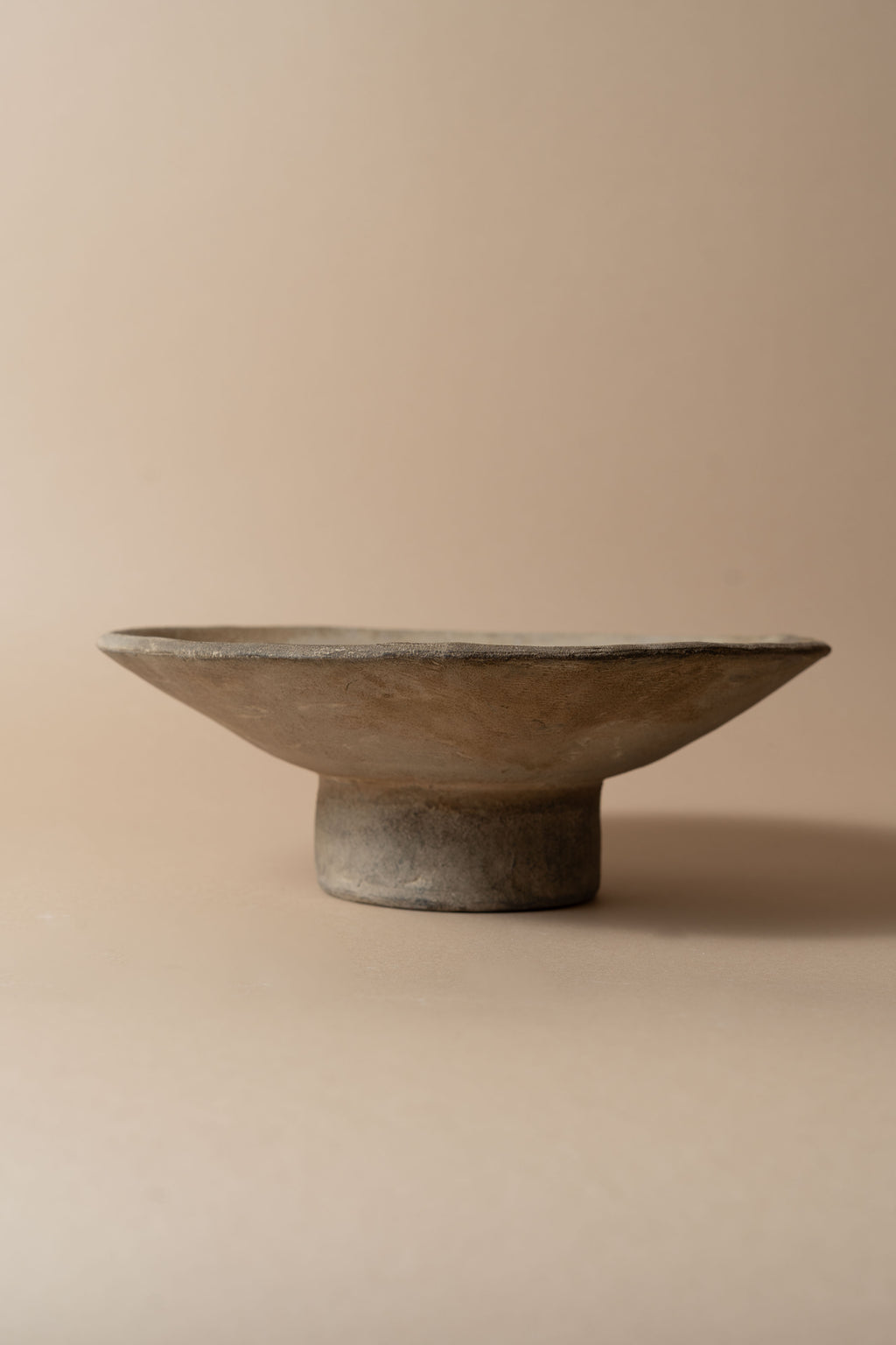 terracotta low pedestal bowl