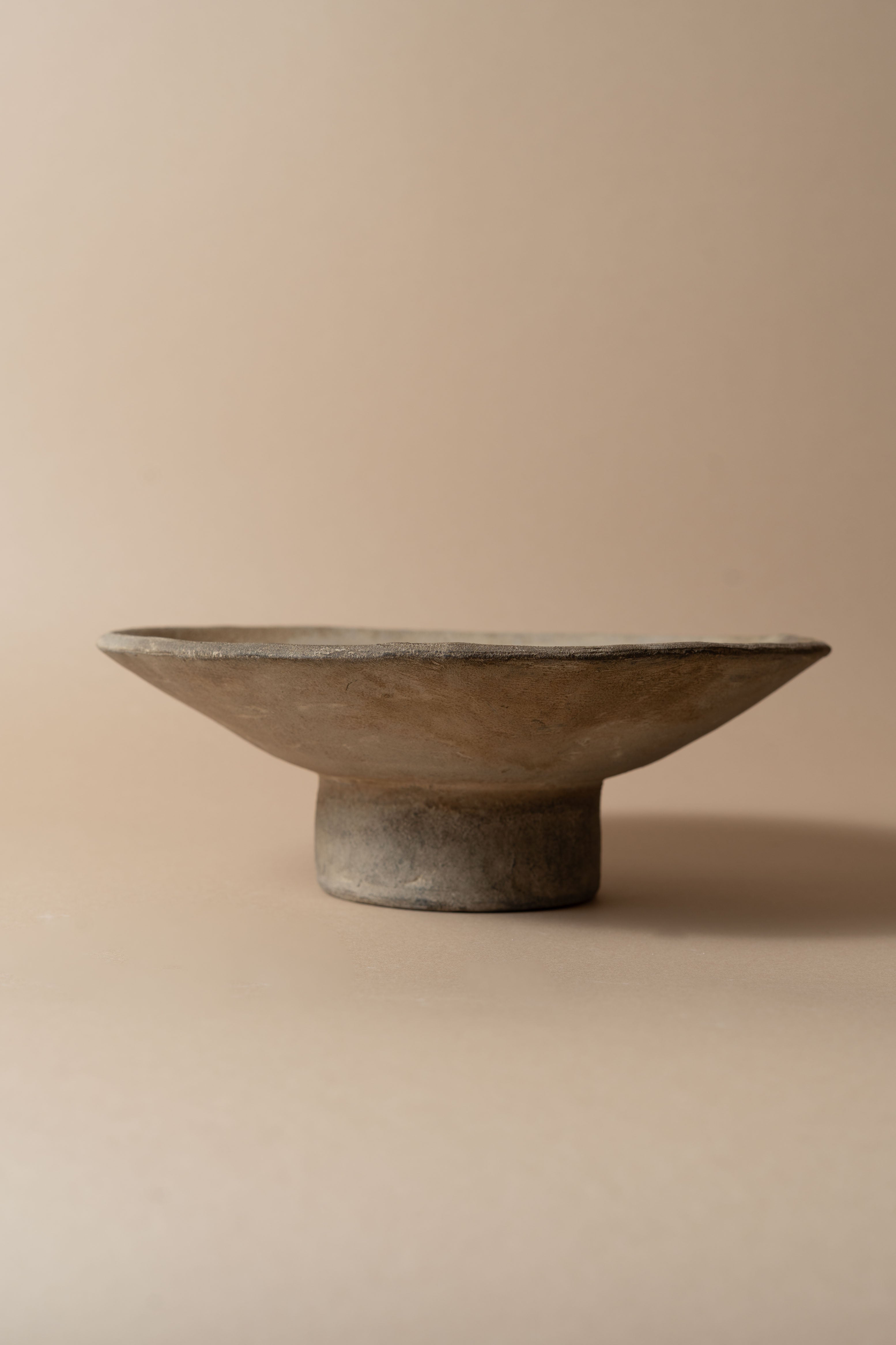 terracotta low pedestal bowl