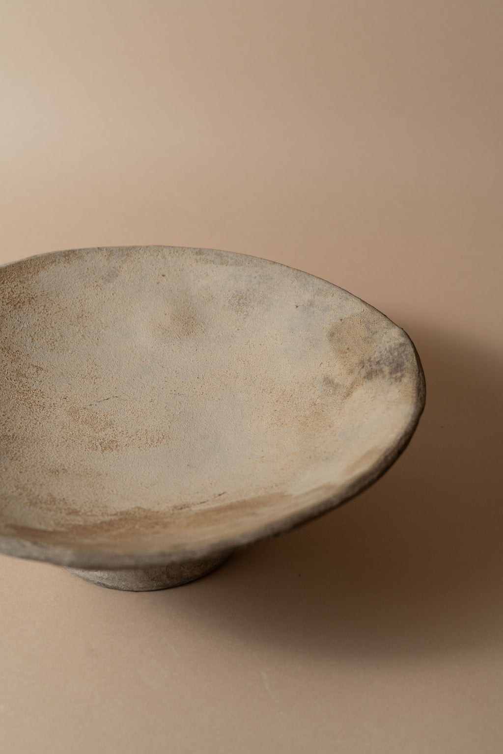 terracotta low pedestal bowl