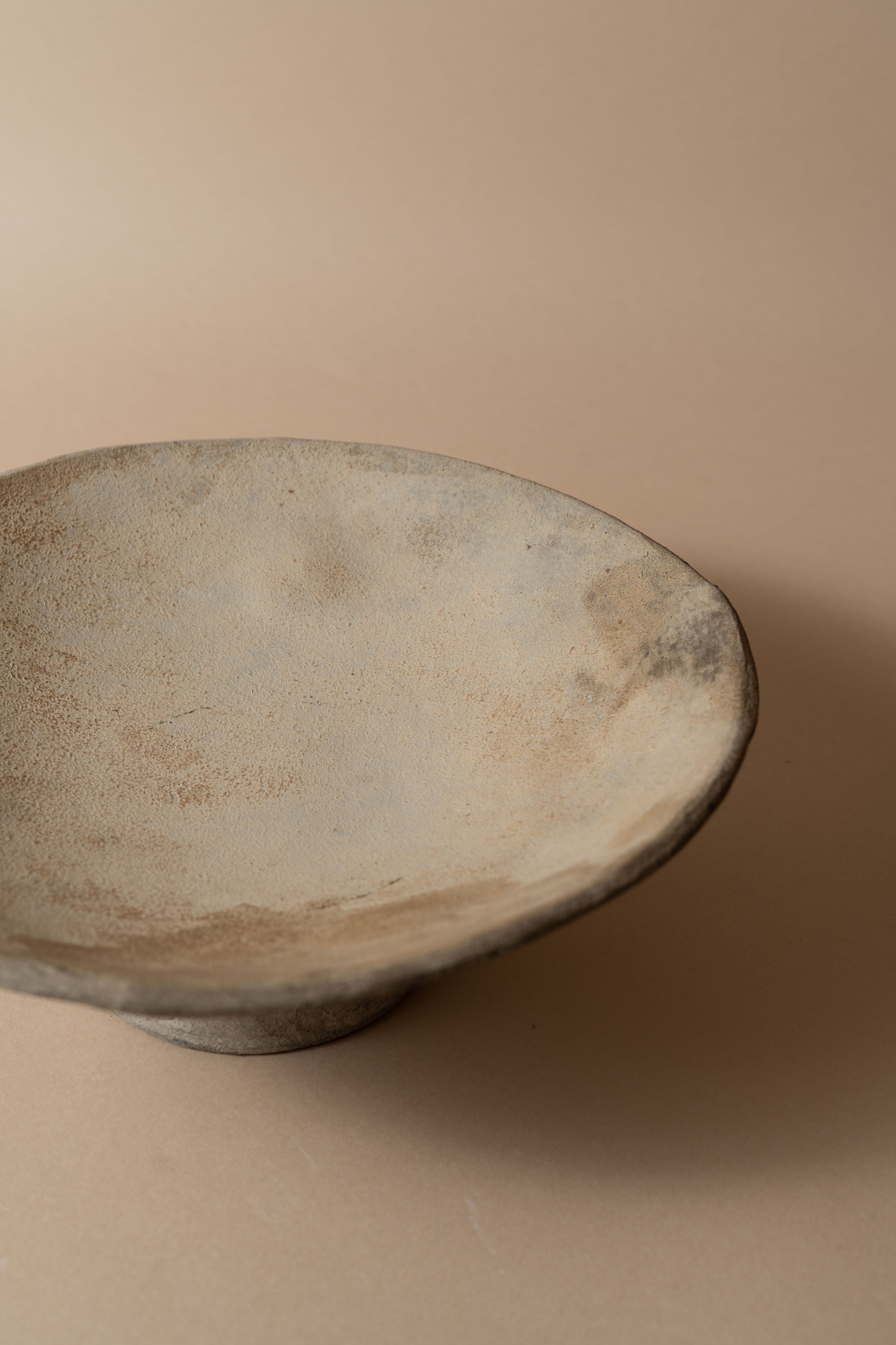 terracotta low pedestal bowl