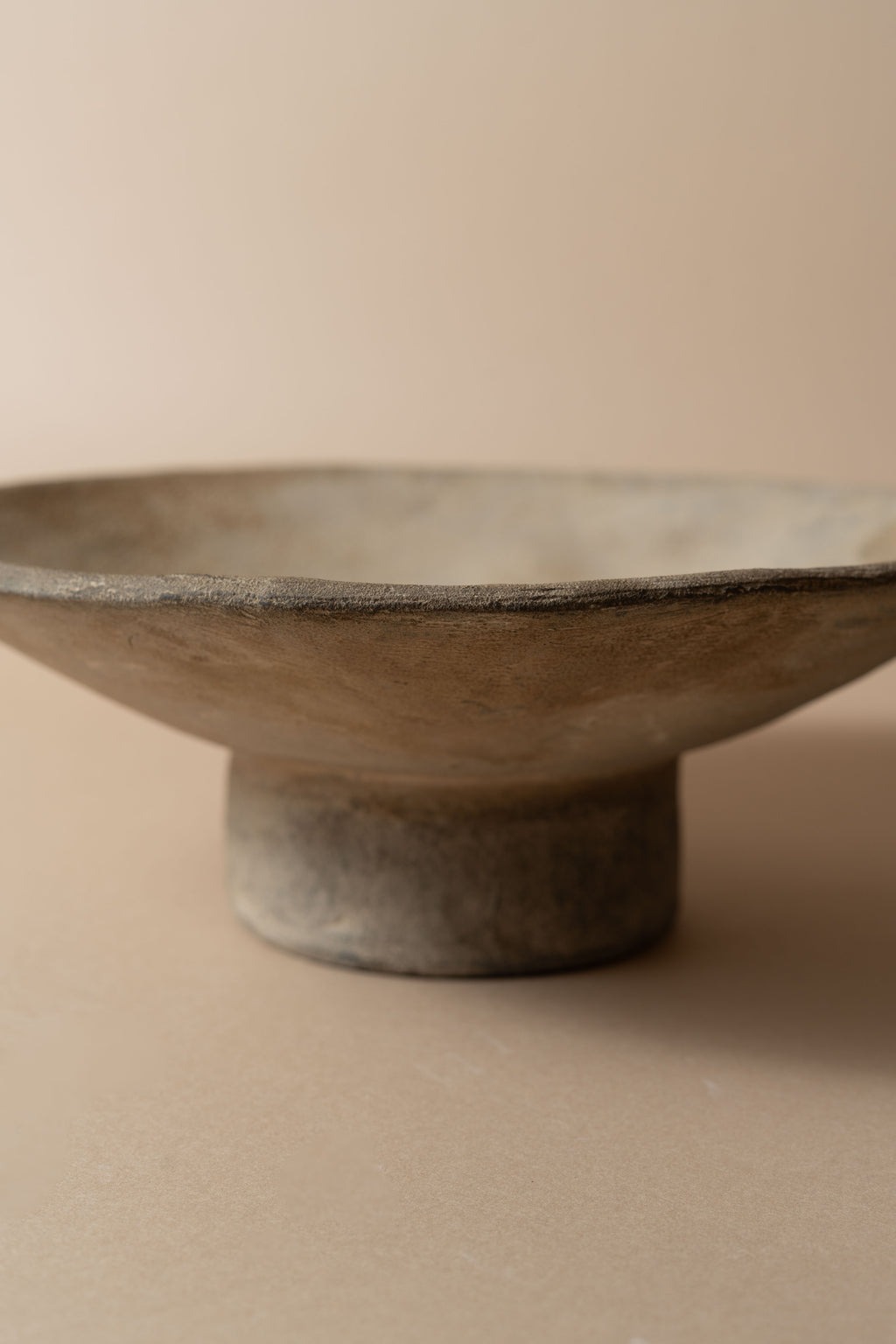 terracotta low pedestal bowl