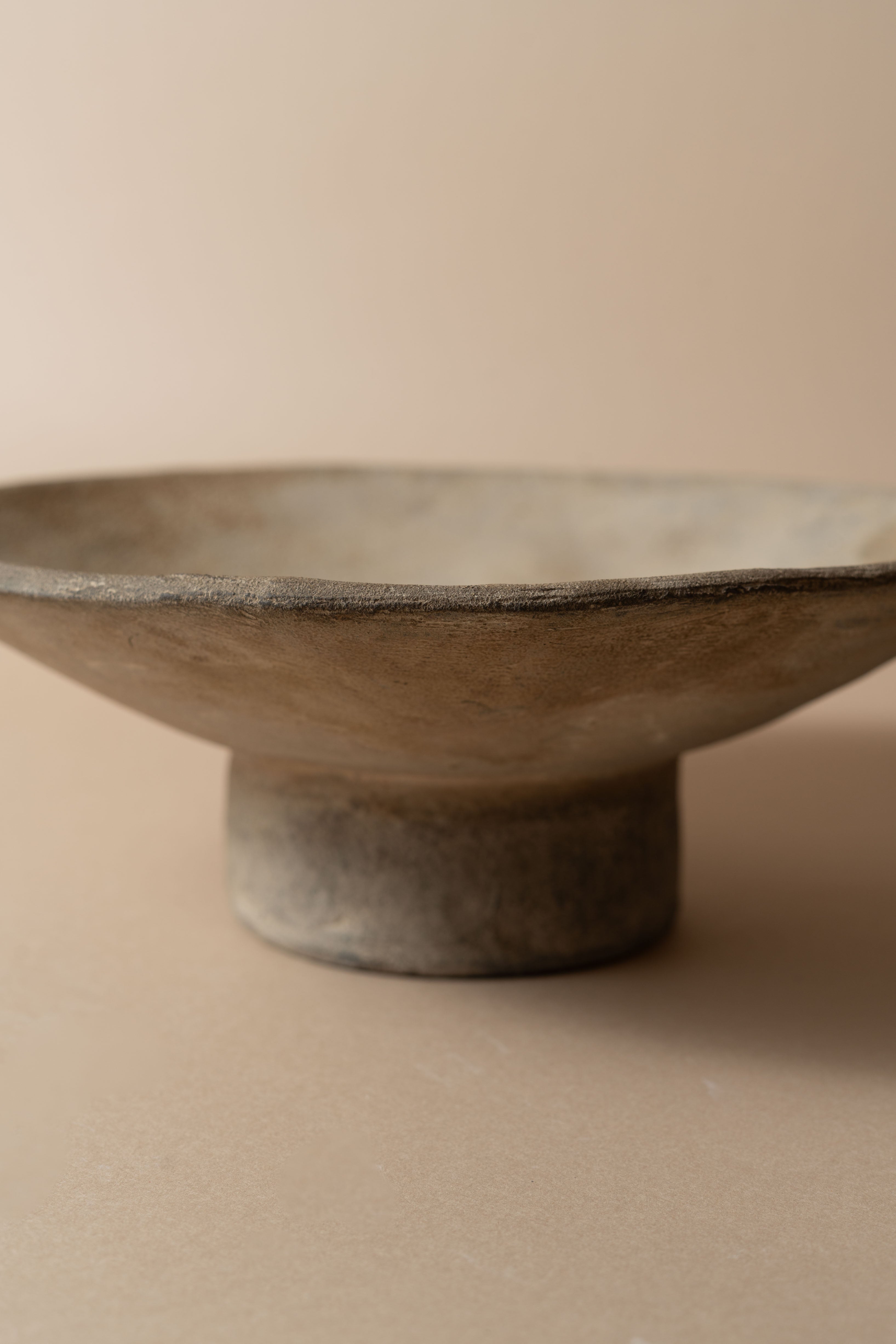 terracotta low pedestal bowl