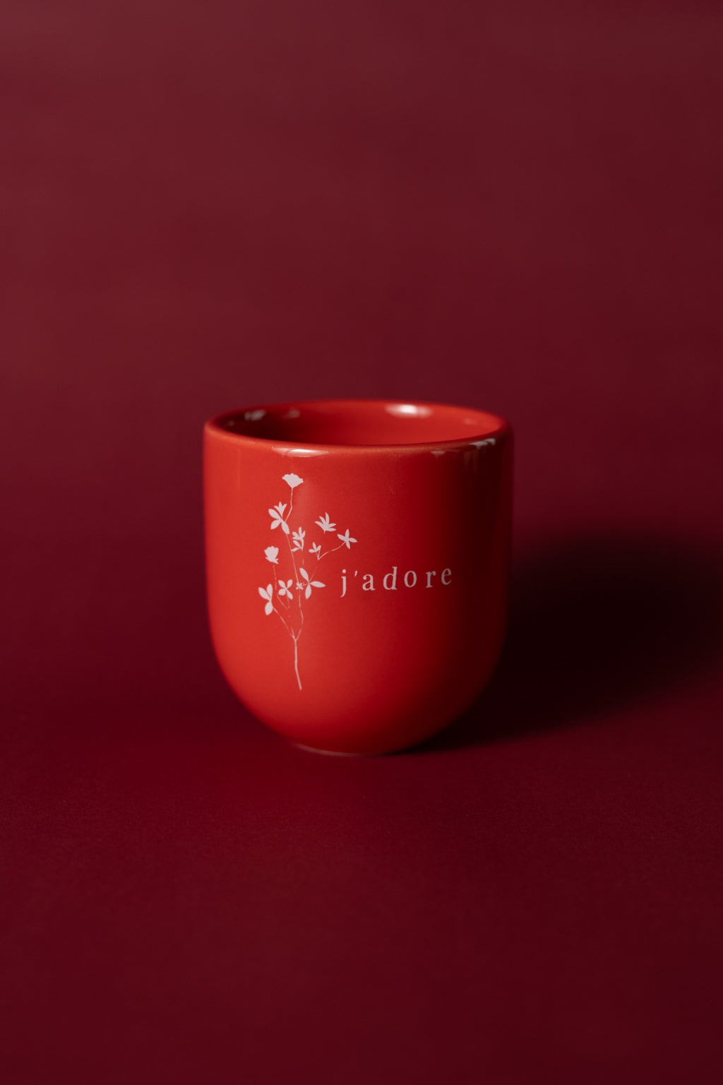 J'adore and flowers mug
