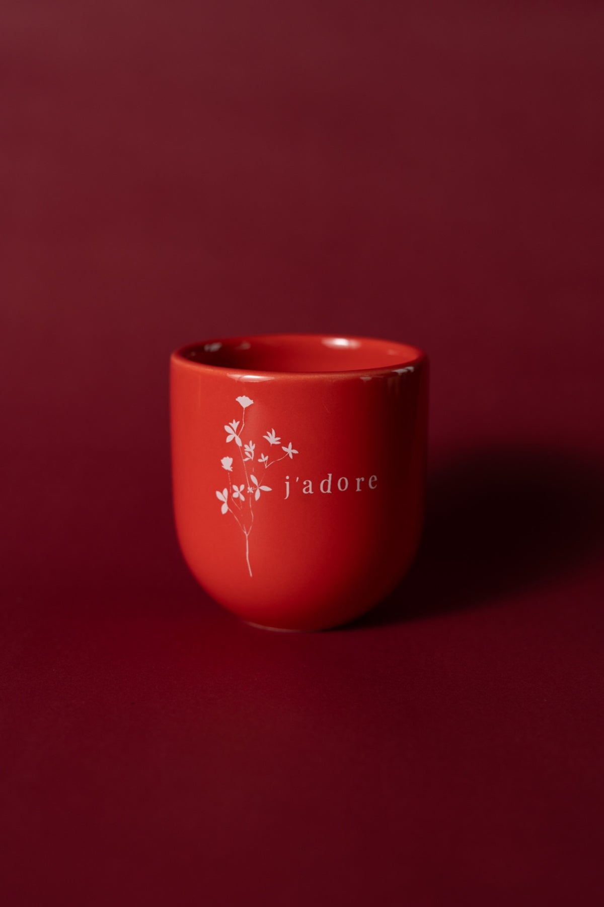 J'adore and flowers mug