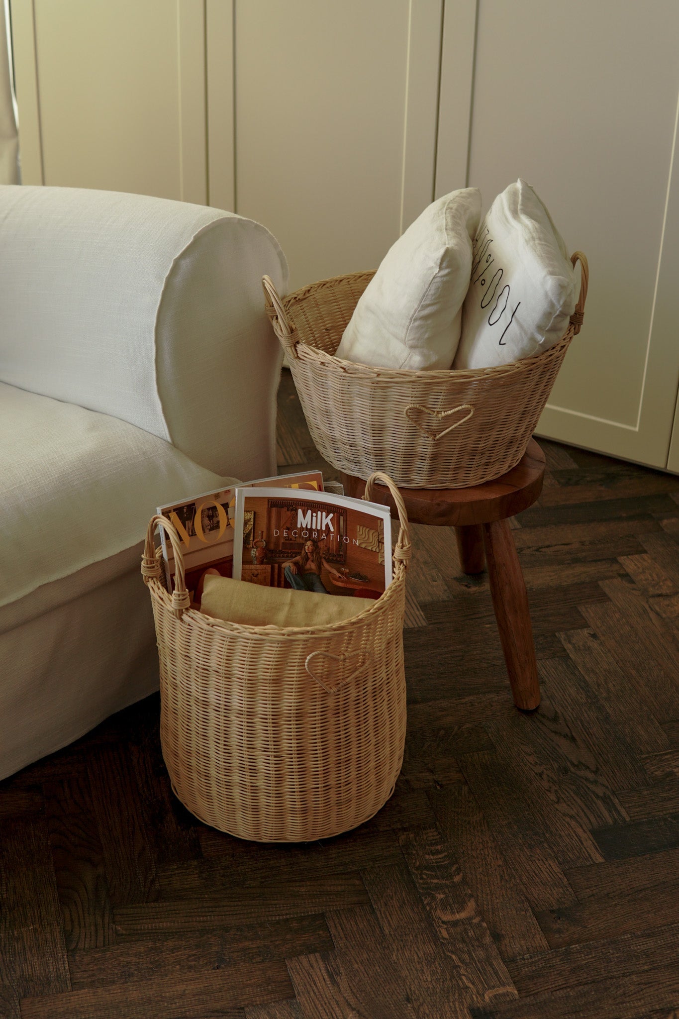 LOW BASKET WITH HEART