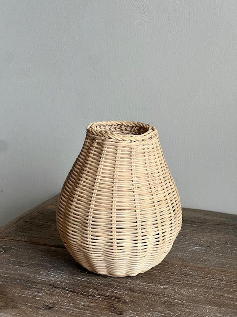 SMALL RATTAN VASE