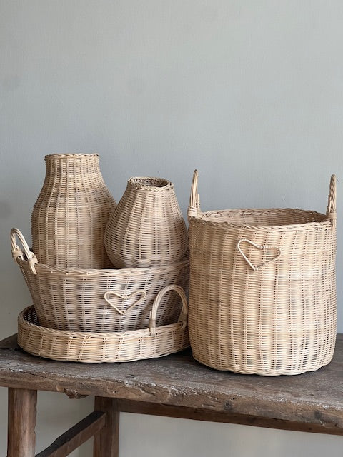 SMALL RATTAN VASE