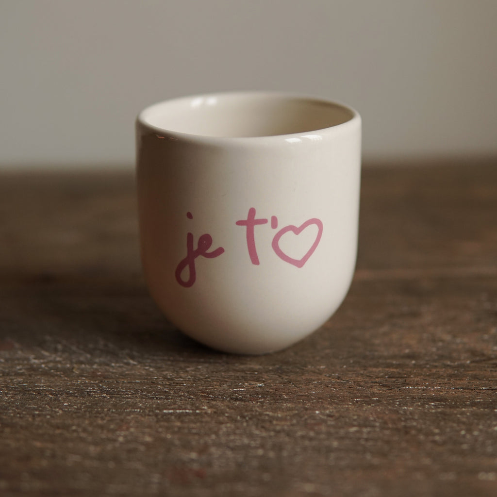 WHITE JE'TAIME MUG
