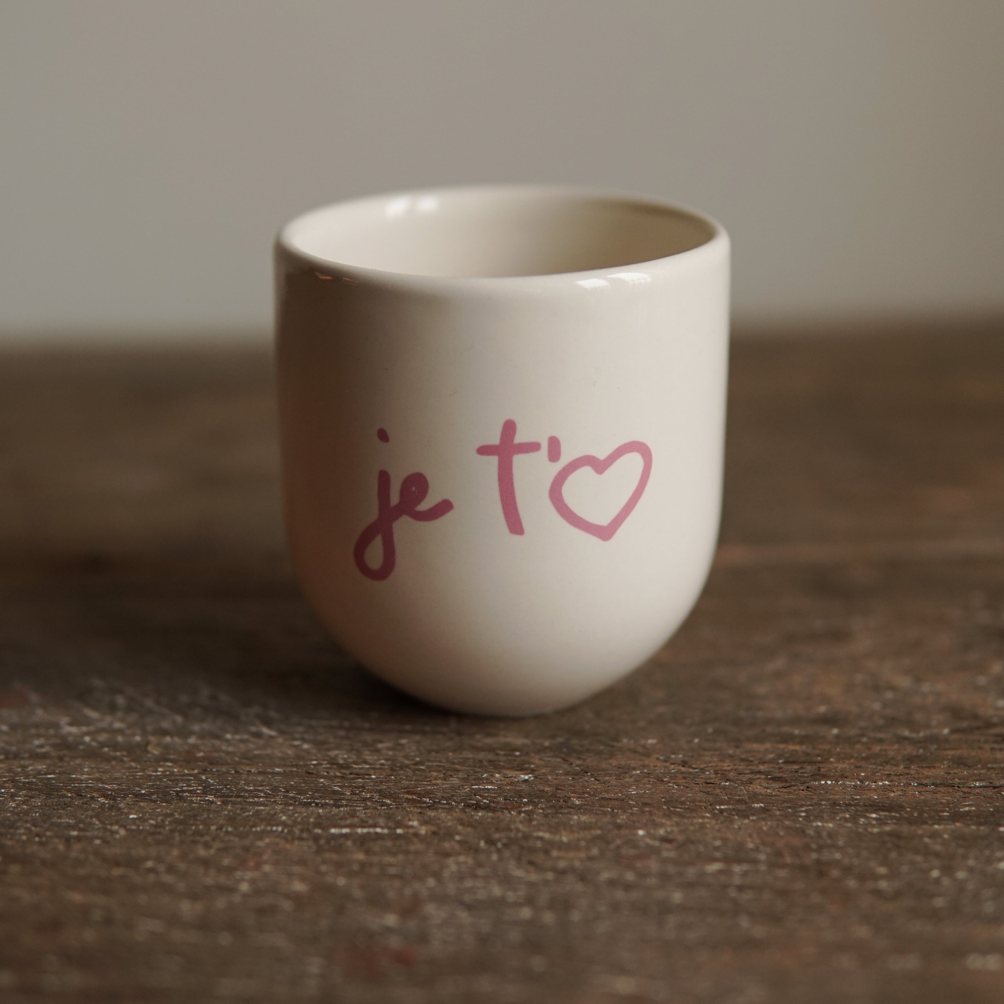 WHITE JE'TAIME MUG