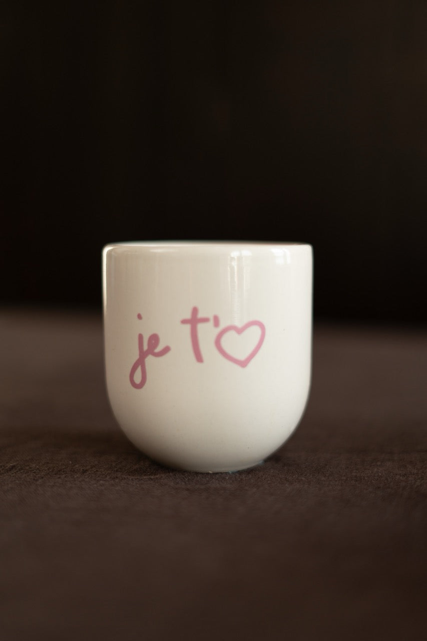 WHITE JE'TAIME MUG