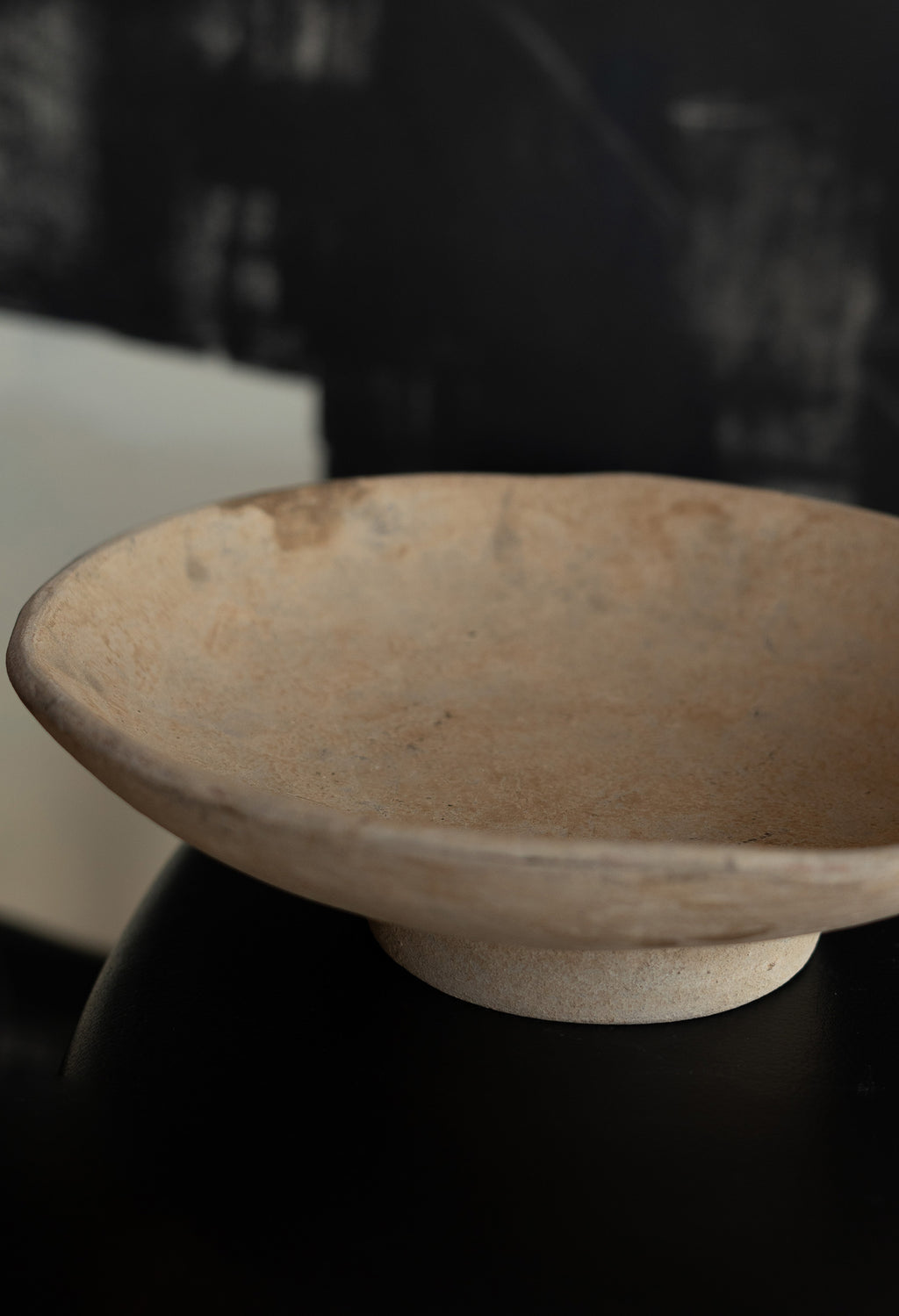 terracotta low pedestal bowl